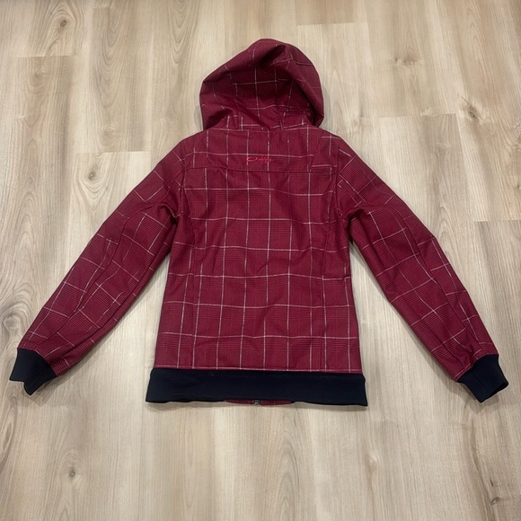 Oakley Women Maroon/Red Checkered ski/snowboard jacket - size Extra Small - Picture 2 of 9